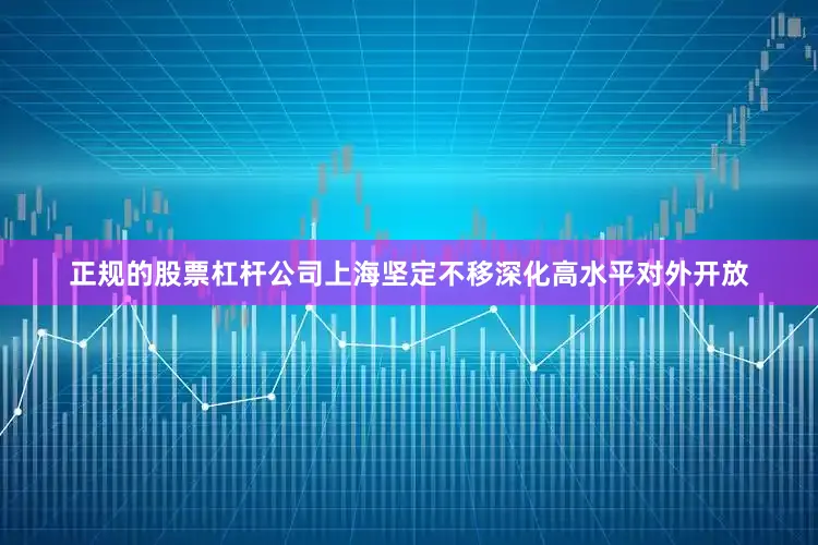 正规的股票杠杆公司上海坚定不移深化高水平对外开放